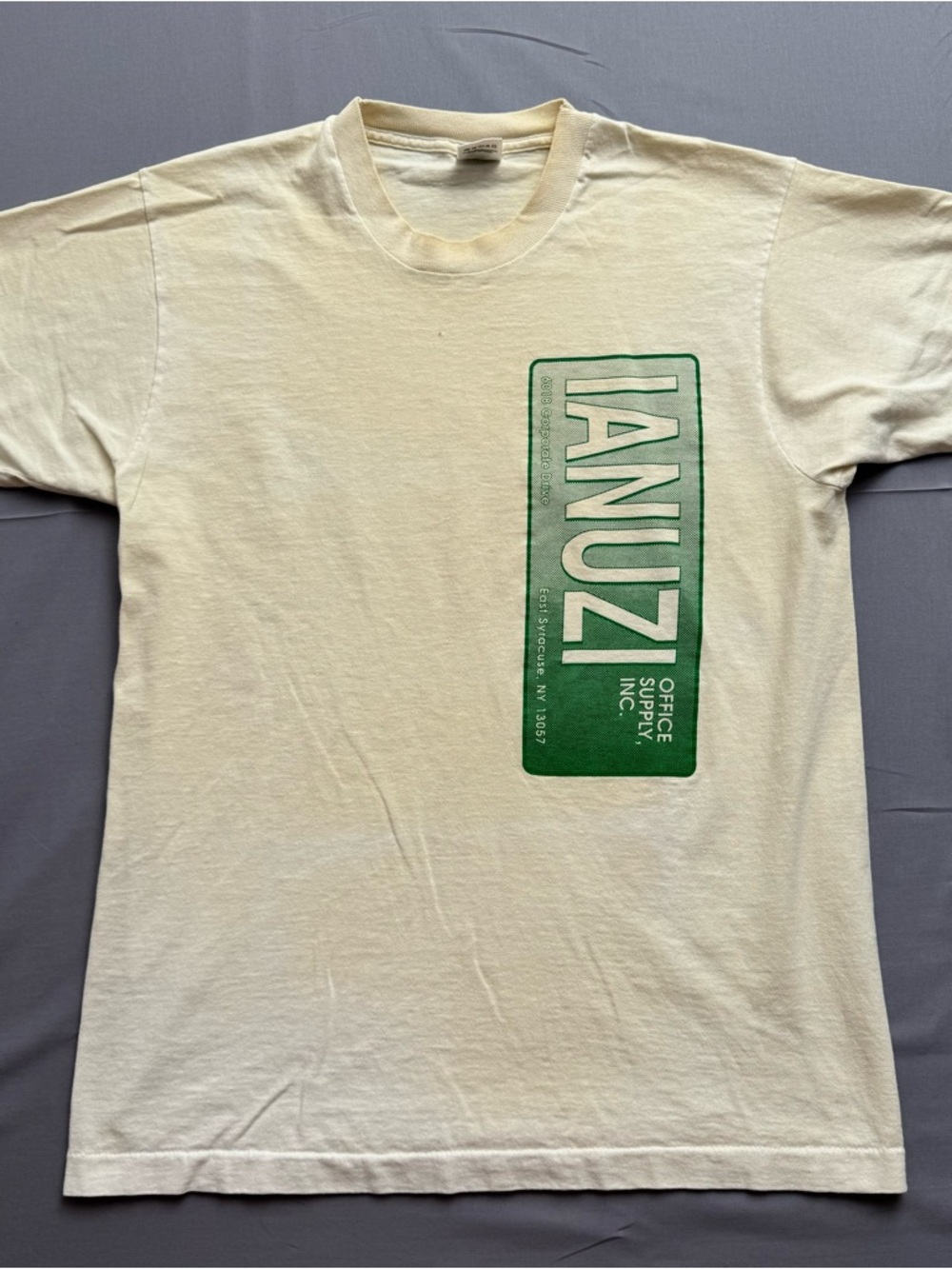 Vintage‎ Fruit of the Loom Ianuzzi Office Supply Graphic White Men's T-Shirt L